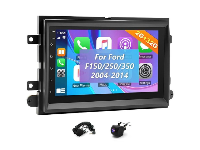 4+64G Car Radio Stereo for Ford F150/F250/F350 2004-2014, 7' Touchscreen with Wireless CarPlay Android Auto, Car Stereo Support Bluetooth, GPS,...