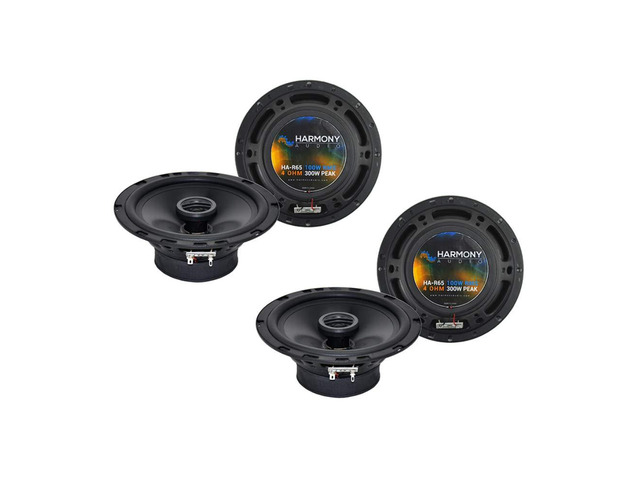 Fits Nissan Versa 2007-2013 Speaker Replacement 6.5' R65 Pair 300 watt factory upgrade set, grills included, cleaner highs and stronger bass,...