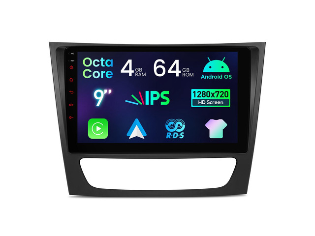 Android 14 Car Stereo for Mercedes Benz E Class W211 W219, 9 Inch IPS Touch Screen Octa Core Car Radio GPS Navigation Bluetooth Built-in DSP Head...