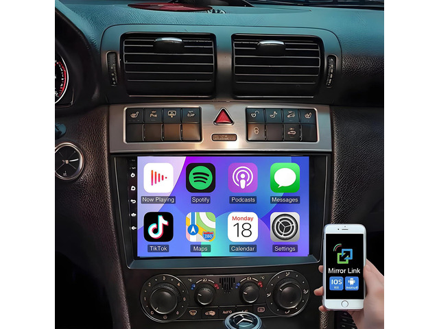 4+64G Car Stereo for Mercedes Benz C CLK CLC G-Class W203 W463 S204 A209 C209 2003-2009 Radio Upgrade 9 Inch Touch Screen for Mercedes Benz w203...