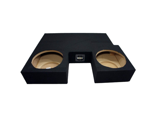 Fits 2007-2013 Toyota Tundra Double Cab Dual 10' Subwoofer Box - ASC Unloaded 10 inch custom enclosure, space saving truck sub install, deep bass...