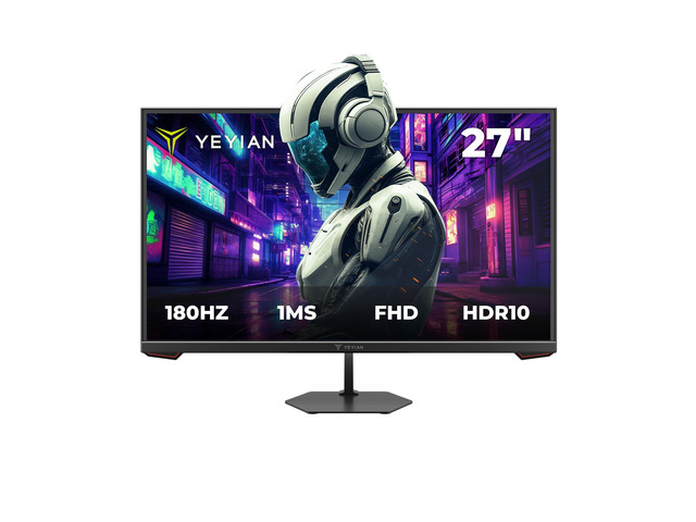 27 Gaming Monitor 1080p FHD, 180Hz Fast IPS, 1ms Response, 97% sRGB, HDR10, FreeSync & GSync Compatible, UltraSlim Bezel, HDMI 2.0 + DP 1.4, 178°...
