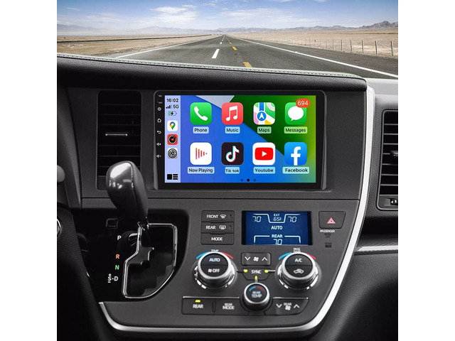 Car Radio Fit for Toyota Sienna 2015 2016 2017 2018, 9inch Android 13 Car Stereo with Wireless CarPlay Android Auto GPS Navigation Multimedia...