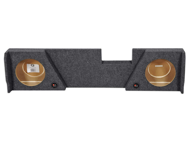 REC31 Dual 10' Sub Enclosure for 2014-2019 GMC/Chevy Double Cab Downfire, Underseat Sub Box, Charcoal Carpet, 5/8' MDF, 0.55 Cu Ft Air Space,...