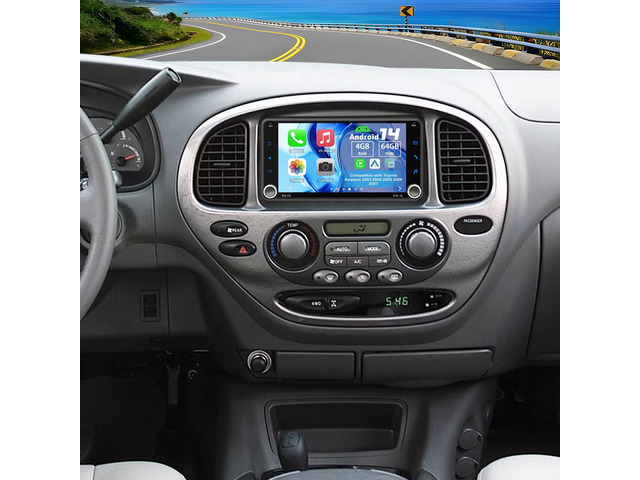 Double Din Car Stereo Upgrade Radio for Toyota Sequoia 2003-2007 Android 14 4G+64G 7' Touchscreen Wireless Carplay Android Auto GPS WiFi...