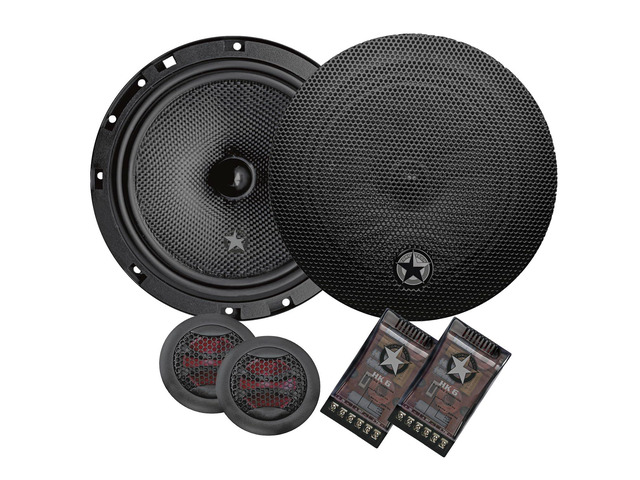 TECH HK6 6.5 Component Car Speaker Set 240W Peak / 120W RMS Pair, 20 mm Aluminum Tweeters, Glass Fiber Cones, W-Shape Rubber Surrounds, Hi-Fi...