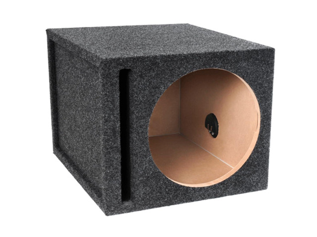 12SQV 12 Single Vented Subwoofer/Speaker Enclosure Made in USA, Charcoal