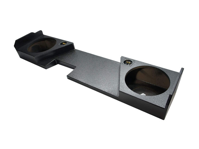 Dual 12' Rhino-Coated Sub Box Fits 14-18 GMC Sierra Double Cab ASC Precision-Cut MDF Subwoofer Construction, Bolt-In Truck Install, Tough Carpet...