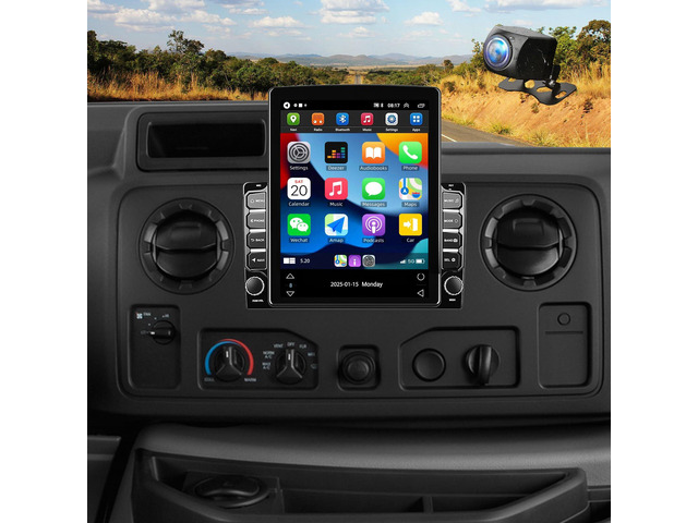 4+64G Android 14 Car Stereo Radio for Ford E150 E250 E350 Super Duty 2009-2014, 9.7'' Double Din Radio with Carplay Android Auto GPS SWC Bluetooth...