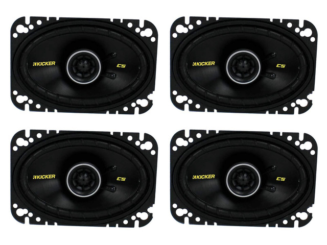 4) New 40CS464 4x6' 300W 2 Way Car Coaxial Speakers Stereo Audio CS464