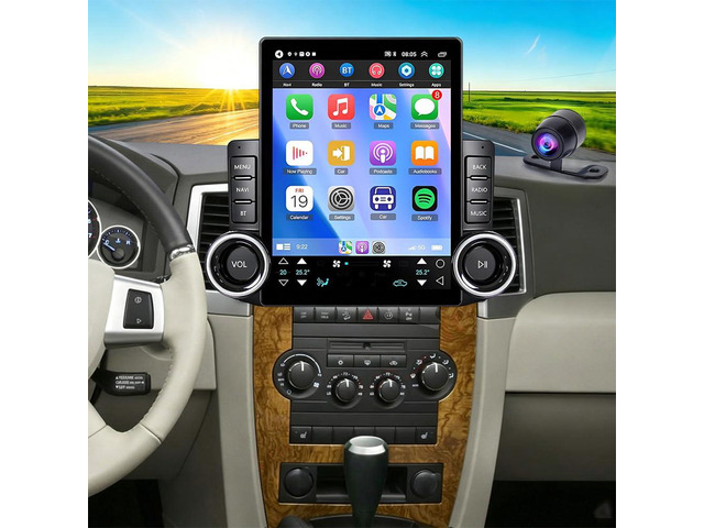 4+64G Android 15 9.7' Car Radio Stereo for Jeep Grand Cherokee 2008-2010 9.7' Touch Screen Upgrade Head Unit w/ Wireless CarPlay & Android Auto...