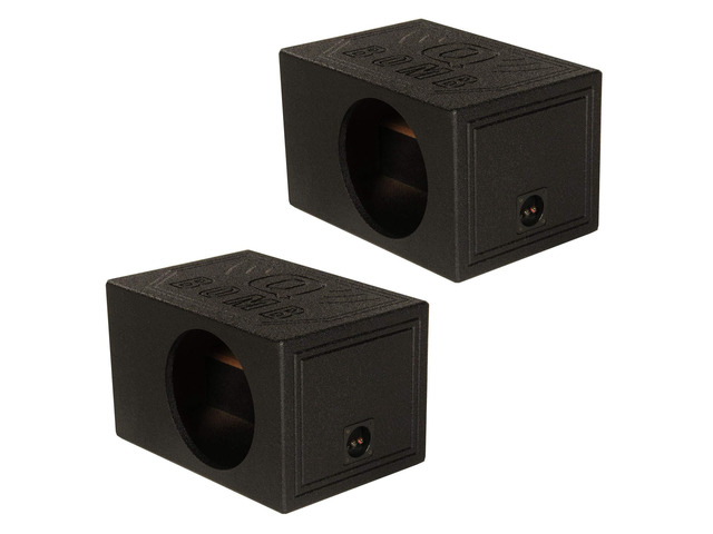 QPoweR QBOMB10VL Single 10 inch Vented Ported Car Subwoofer Box Enclosure (2 Pack)