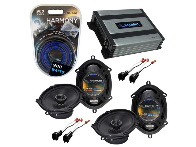 Fits Ford Ranger 1998-2011 R68 Speaker Upgrade A400.1 Amp Rhythm Series 5x7 6x8 drivers, 225 Watt rating, factory replacement set, restores clear...