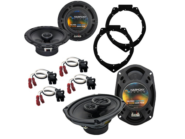 Fits Chevy HHR 2006-2012 Speaker Package R65 R69 with Harness crisp clear sound, direct bolt-in install for door panels, plug-and-play wiring...