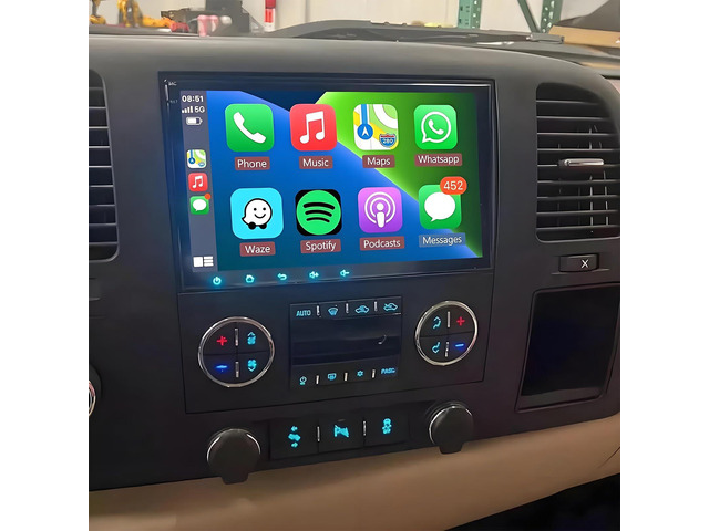 8 inch Touchscreen Car Stereo Fit for Chevy Silverado 2007-2013, Android 13 Double Din Car Radio with Carplay & Android Auto in-Dash Navigation BT...