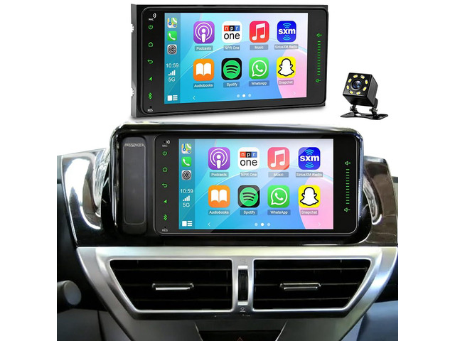 7' Car Stereo Double Din Touch Screen Radio for Toyota Scion IQ 2012-2015 Double Din Radio Bluetooth, Car Radio Touchscreen 7 Inch MP5 Player Car...