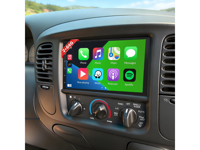 7' Android 15 Car Stereo Radio for 1997 1998 1999-2004 Ford F150 with Wireless CarPlay & Android Auto, Touch Carplay Screen for Car,...