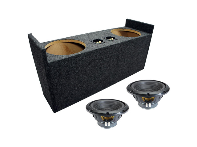 W10S4 Dual 10' Sealed Sub Box Fits 1987-2006 Jeep Wrangler YJ TJ Loaded subwoofer enclosure bundle, 500 Watt RMS power handling, 4 Ohm impedance,...