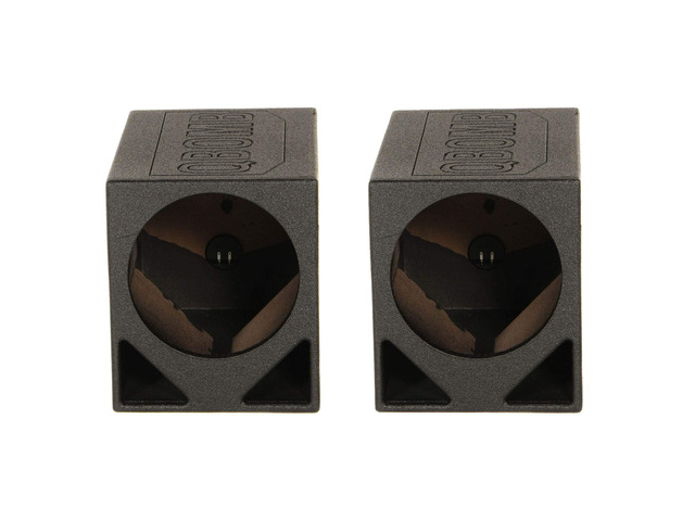QPower Single 12' Triangle Ported Car Audio Subwoofer Enclosure, 2-Pack Designed for Vehicle Stereo Equipment and Custom Deep Bass Sound System...