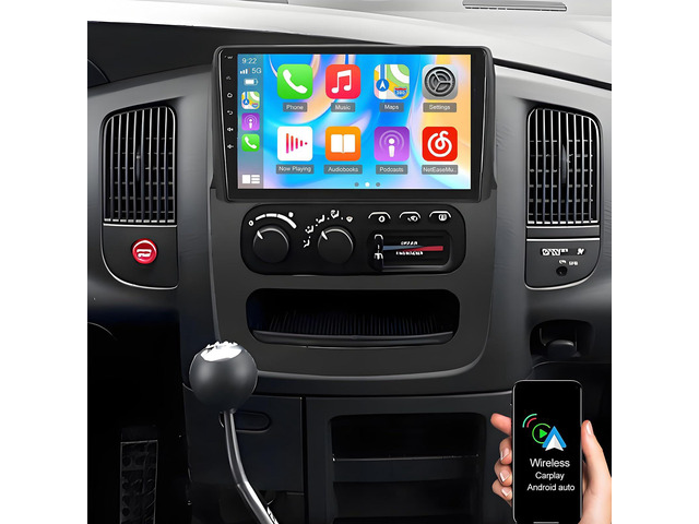 Car Stereo Radio Fit for Dodge Ram 1500 2500 3500 200 2 2003 2004 2005, 9 inch Touch Screen Car Radio Receiver with Carplay Android Auto WiFi GPS...