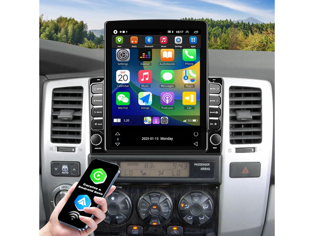 Android Car Radio for Toyota 4Runner 2003 2004 2005 2006 2007 2008 2009 9.7 IPS Touch Screen with Wireless CarPlay Android Auto WiFi GPS...