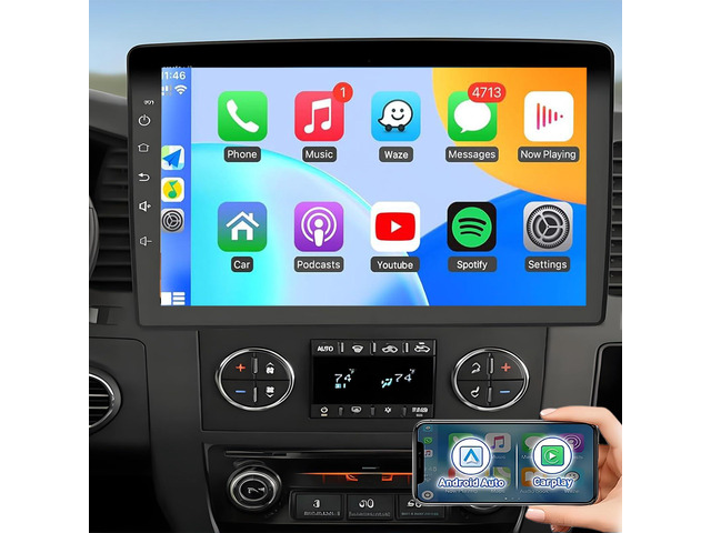 Car Radio for Chevrolet Silverado1500 2500 3500 2007-2014,for Impala Acadia 2007-2012,10.1 Inch Touch Screen Stereo for Chevrolet Silverado with...