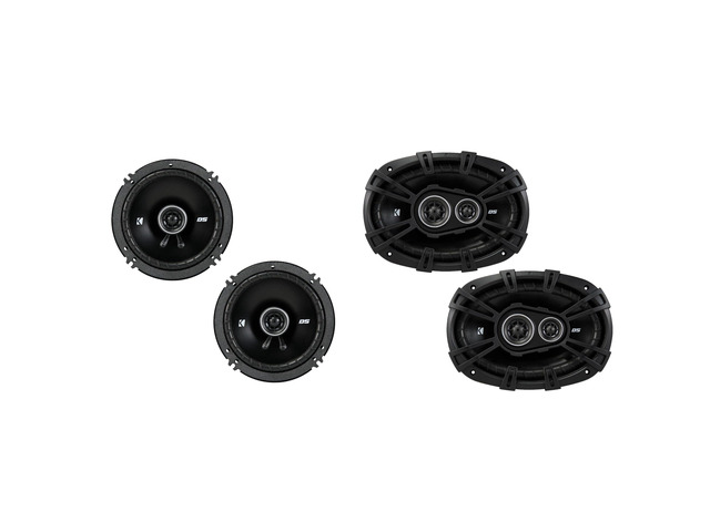 43DSC69304 & 43DSC6504 6x9 and 6.5 in Speaker Bundle Bundle includes two 6x9 in and two 6.5 in DS Series coaxial speakers, all 4-ohm, with models...