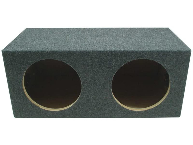 Dual 15' Sealed Subwoofer Enclosure Rear Angle Sub Box 5/8' MDF Wood ASC Air-tight design for accurate deep bass, space-saving wedge shape, fits...