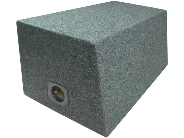 Dual 15 Inch Sealed Subwoofer Box Rear Angle Sub Enclosure 3/4' MDF ASC Thick wood build, air-tight wedge design, fits trunks and hatchbacks,...