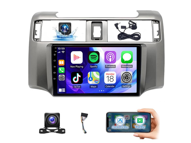 Car Stereo for Toyota 4Runner 2009-2019,9'' Touch Screen Car Radio with Wireless Carplay Android Auto,2G+32G Carplay Stereo Screen Support GPS...