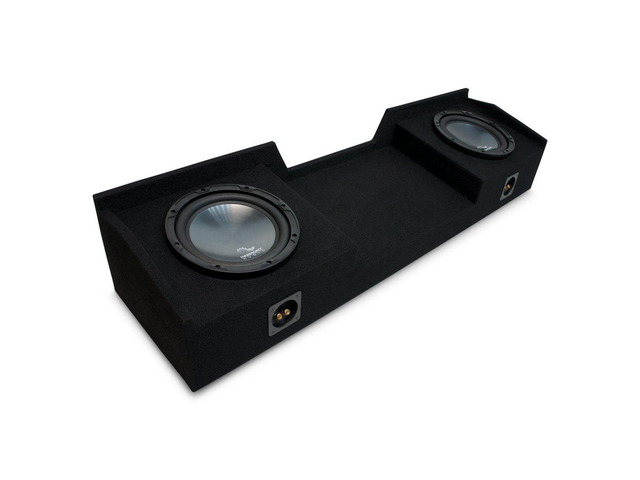 Dual 10' Loaded Sub Box Fits 1999-2006 Chevy Silverado Extended Cab Custom-fit 10 inch subwoofer bass package, Ext truck enclosure with twin...
