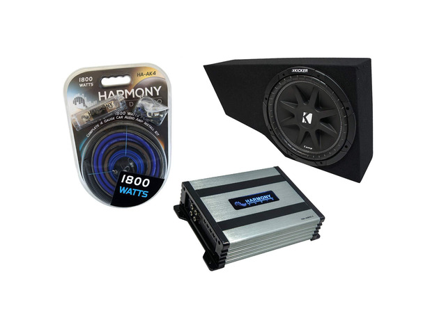 Kicker Comp C12 12' Sub Box with Amp Fits 2002-2009 GMC Envoy Custom subwoofer bass enclosure bundle, matched power included, tailored SUV...