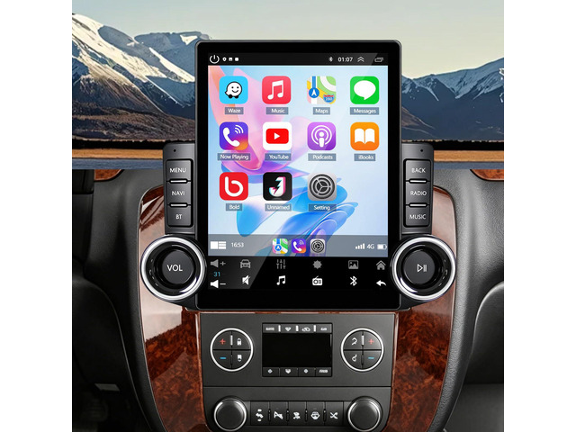 Car Stereo Radio for GMC Sierra 2007-2018 with Carplay/Android Auto 9.7'' IPS Touch Screen Replacement with GPS Navigation Bluetooth 5G WiFi...