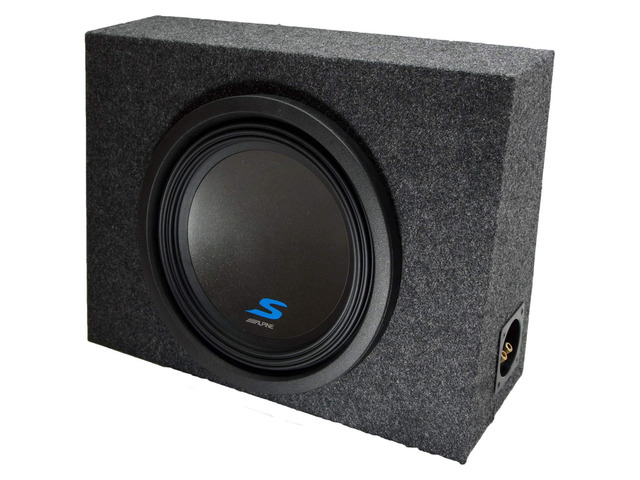 Alpine S-W12D4 Type S 12 Inch Subwoofer in Loaded Sub Box Enclosure Universal bass package, works in cars trucks and SUVs, ready for your...