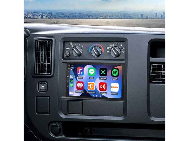 7' Car Stereo for Chevy Express 1500 2500 2003 2004 2005 2006 2+32G Touch Screen Double Din Car Radio with Wireless CarPlay Android Auto GPS FM...