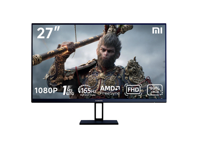 Gaming Monitor 27in 165Hz 1ms GTG 1920*1080 Fast IPS HDR10 FreeSync Premium Professional Calibration 99% sRGB 178° Wide Angle Tilt Adjustment TUV...