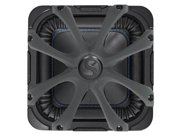 Kicker L7S82 Bundle: 8 in 900-Watt Peak/450-Watt RMS 2 Ohm DVC Car Audio Subwoofer, 08GL78 8 in Aluminum Car Subwoofer Grille for Square Solo-Baric...