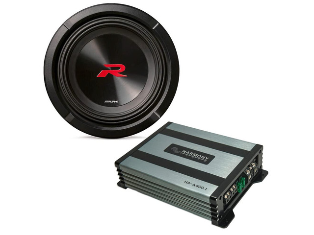 R2-W8D2 8' Subwoofer and Amp Package Dual 2 Ohm HA-A400.1 Mono Amp Complete bass bundle, next-gen driver with matched power, deep accurate low...