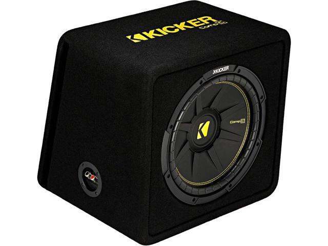 VCWC124 CompC 12' Subwoofer in Vented Enclosure 4-Ohm Factory-loaded bass upgrade, tuned slot port design, deep low end for car or truck audio,...