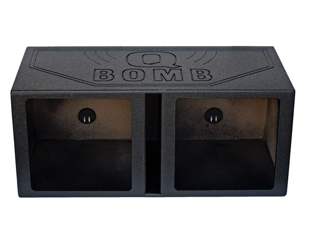RBL15SQ Dual 15' Vented Subwoofer Enclosure for Kicker Solo Baric L7S / L7R Compatible, Square Holes, 3/4' MDF, Bed Liner Finish, Spring Loaded...