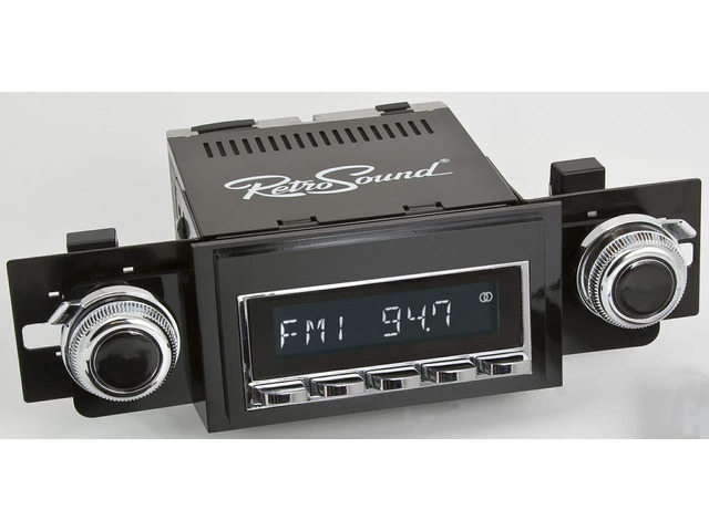 Retro Manufacturing Laguna Radio with Chrome Face, 53P-73P Knobs, and Vintage Overlay LAC-M1-218-53P-73P-SCP