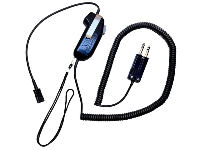 Dispatch-15 PPT (Push to Talk) Trigger Adapter QD Cable with PJ7 2 Prong Connector for 911 Dispatch Consoles - SHS1890 Replacement