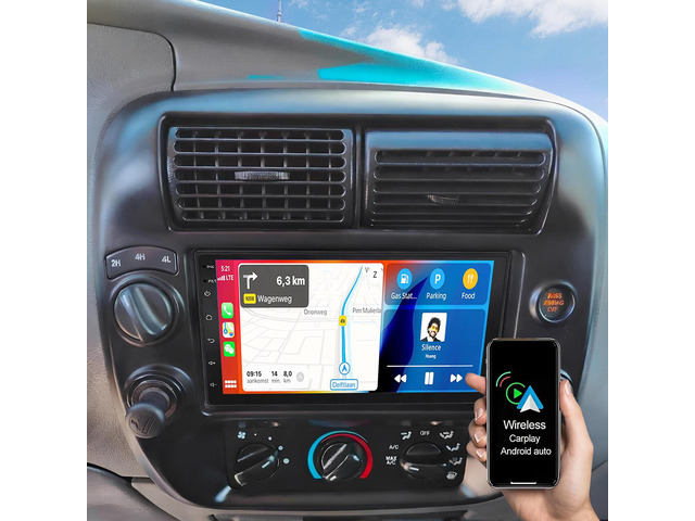 7'' Car Radio for Ford Ranger 1998 1999 2000 2001 2002 2003 2004 2005 2006 Double Din with Wireless CarPlay Android Auto MirrorLink, Touchscreen...
