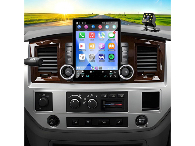 9.7 Inch Car Radio Stereo for Dodge Ram 1500 2500 3500 2006 2007 2008 9.7' Touch Screen Upgrade Head Unit with Wireless CarPlay & Android Auto...