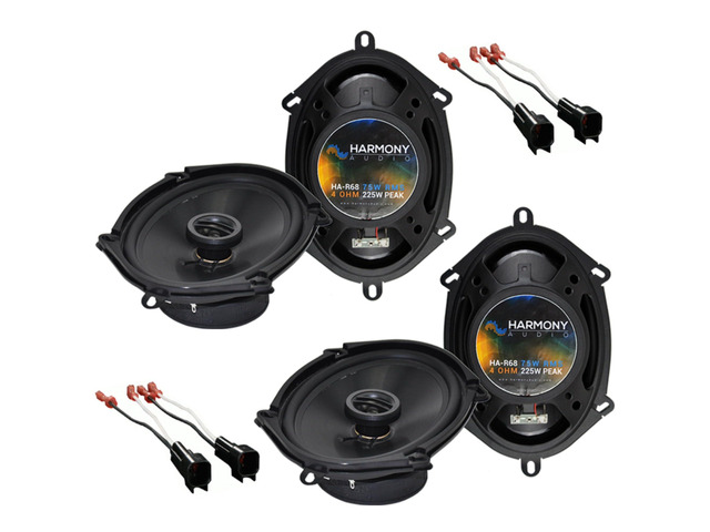 Speakers with Harness Fits Ford Explorer Sport Trac 2001-2010 Rhythm Series 225W pair, 5x7 6x8 factory replacement, plug-and-play wiring install,...