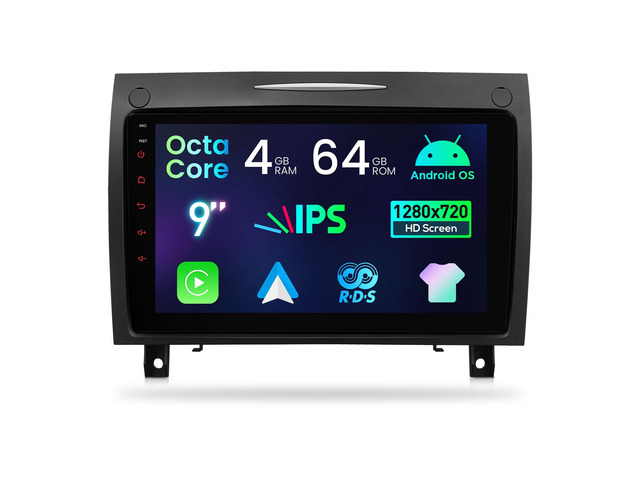 Android 14 Car Stereo for Mercedes Benz SLK Class R171 2004-2011, 9 Inch IPS Touch Screen Car Radio GPS Navigation Bluetooth Built-in DSP Head Unit...