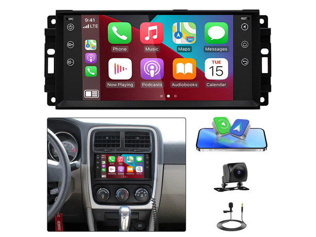 7'' Upgrade Car Radio for Dodge Nitro 2007 2008 2009 2010 2011 2012 Stereo Touch Screen for Dodge Nitro with Carplay Android Auto Bluetooth GPS...