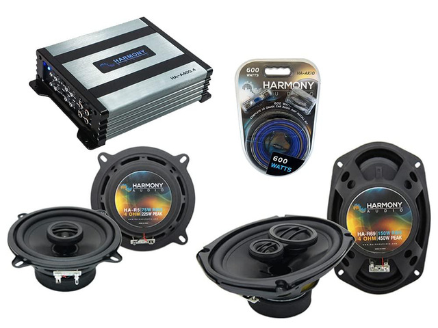 Speakers with Amp Fits Dodge Challenger 2008-2014 6x9 5.25 800W power included, front and rear pairs, matched system upgrade, car amplifier...