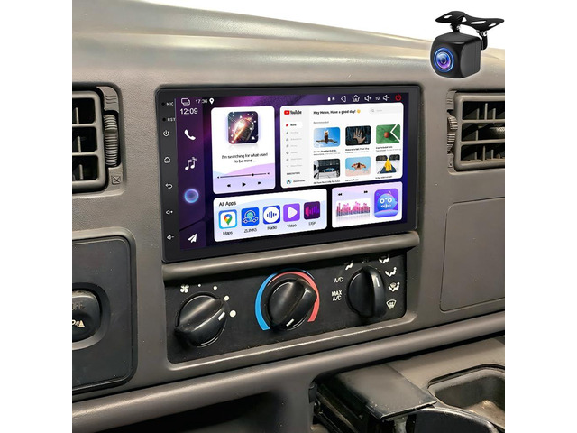 7' Double Din Car Radio Stereo for Ford F250 F-350 Super Duty 1999-2004 with Wireless CarPlay & Android Auto IPS Touchscreen Head Unit WiFi GPS...