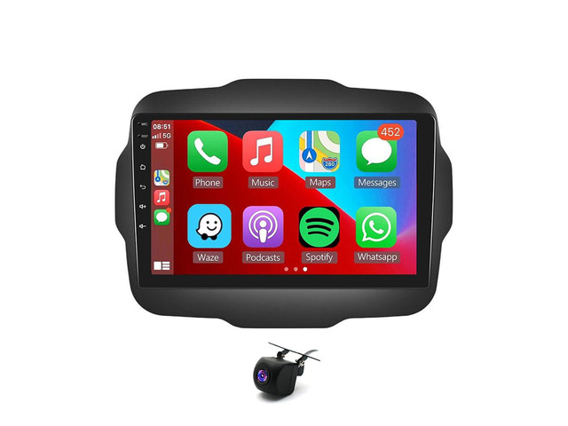 Android 13 Double Din Car Radio for Jeep for Renegade 2015-2020 2G+32G 9' Touch Screen Car Stereo Radio with Wireless Carplay Android Auto GPS...